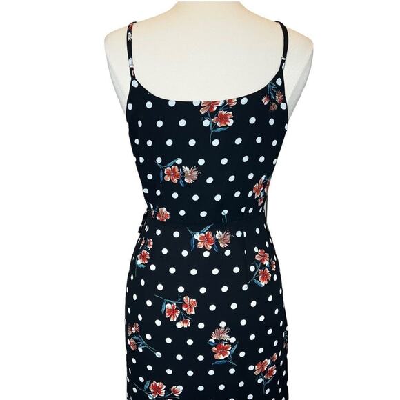 NWT Philosophy Women's Polka Dot Floral Sleeveless V-Neck Wrap Maxi Dress Sz 10 - Picture 8 of 15